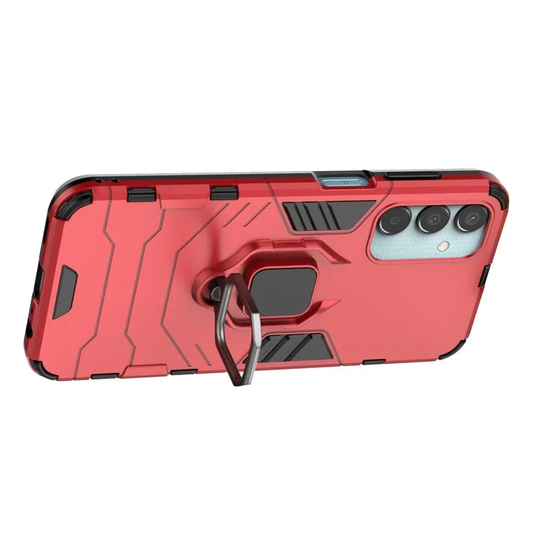 For Samsung Galaxy M15 5G Case with Ring Kickstand PC+TPU Shockproof Protective Phone Cover