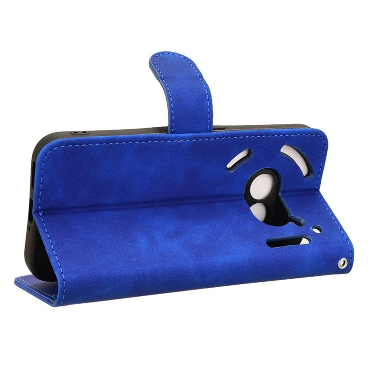 For Nothing Phone (2a) Wallet Case Skin-Touch Folding Stand Leather Phone Cover