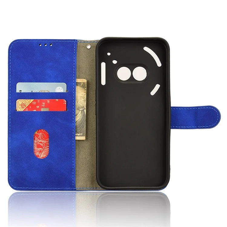 For Nothing Phone (2a) Wallet Case Skin-Touch Folding Stand Leather Phone Cover