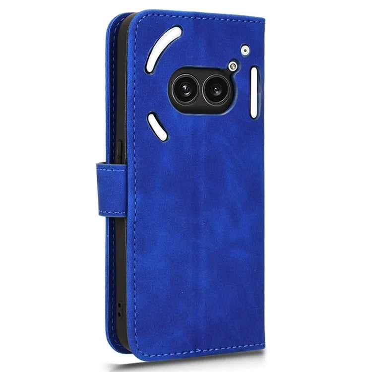 For Nothing Phone (2a) Wallet Case Skin-Touch Folding Stand Leather Phone Cover