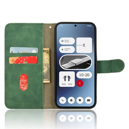 For Nothing Phone (2a) Wallet Case Skin-Touch Folding Stand Leather Phone Cover