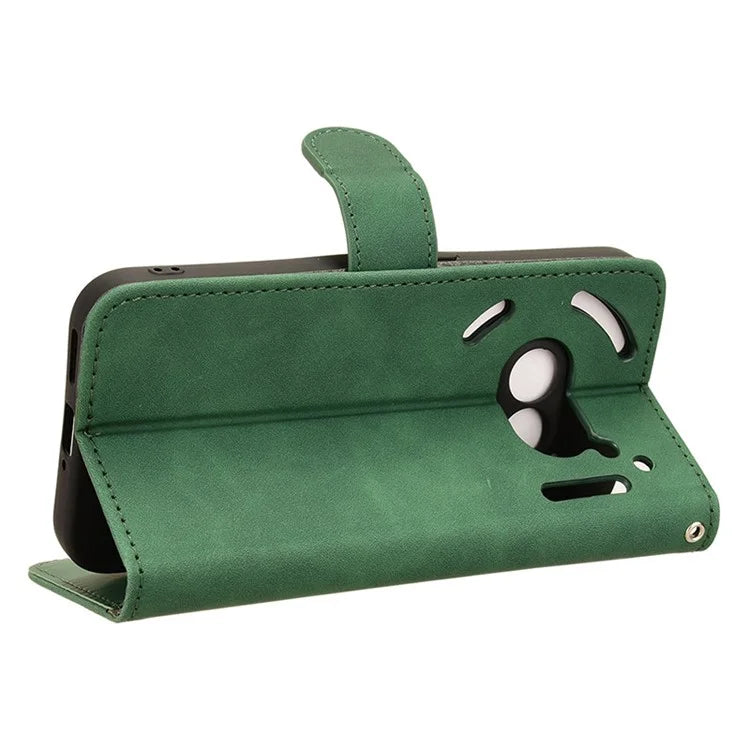 For Nothing Phone (2a) Wallet Case Skin-Touch Folding Stand Leather Phone Cover