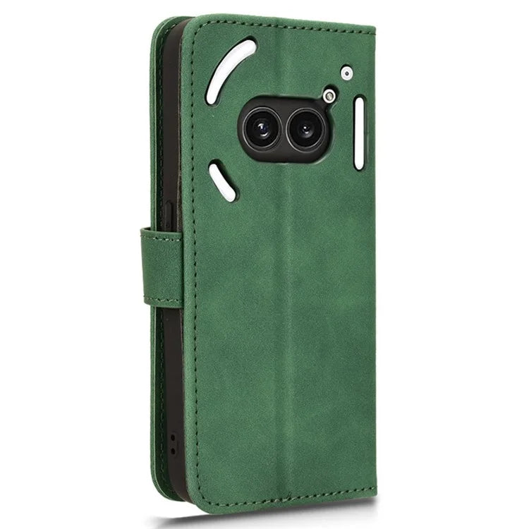 For Nothing Phone (2a) Wallet Case Skin-Touch Folding Stand Leather Phone Cover