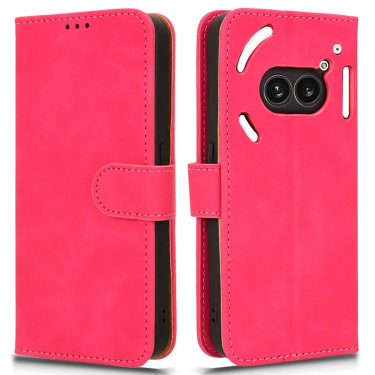 For Nothing Phone (2a) Wallet Case Skin-Touch Folding Stand Leather Phone Cover