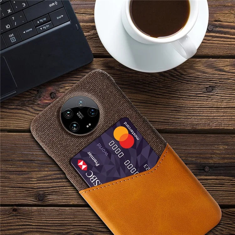For Xiaomi 14 Ultra Phone Case Card Holder PU Leather+PC Drop-resistant Phone Shell