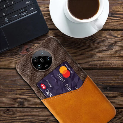 For Xiaomi 14 Ultra Phone Case Card Holder PU Leather+PC Drop-resistant Phone Shell