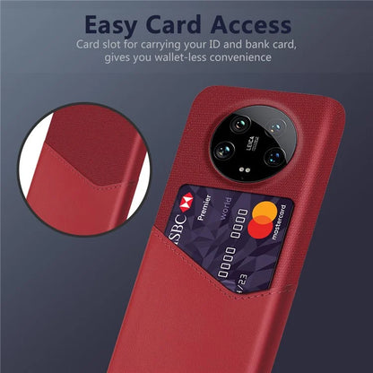 For Xiaomi 14 Ultra Phone Case Card Holder PU Leather+PC Drop-resistant Phone Shell