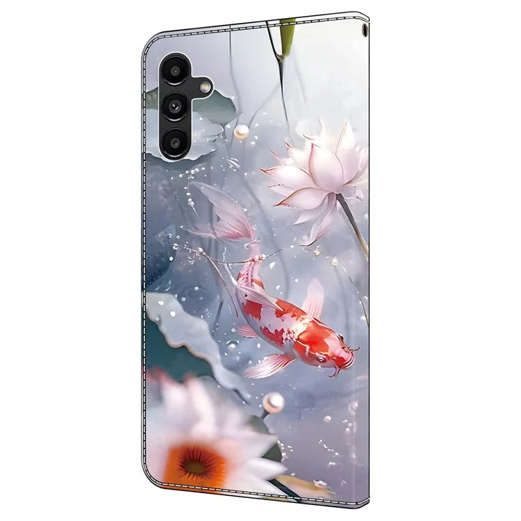 For Samsung Galaxy A05s 4G Magnetic Phone Case Pattern Printed PU Leather Wallet Cover