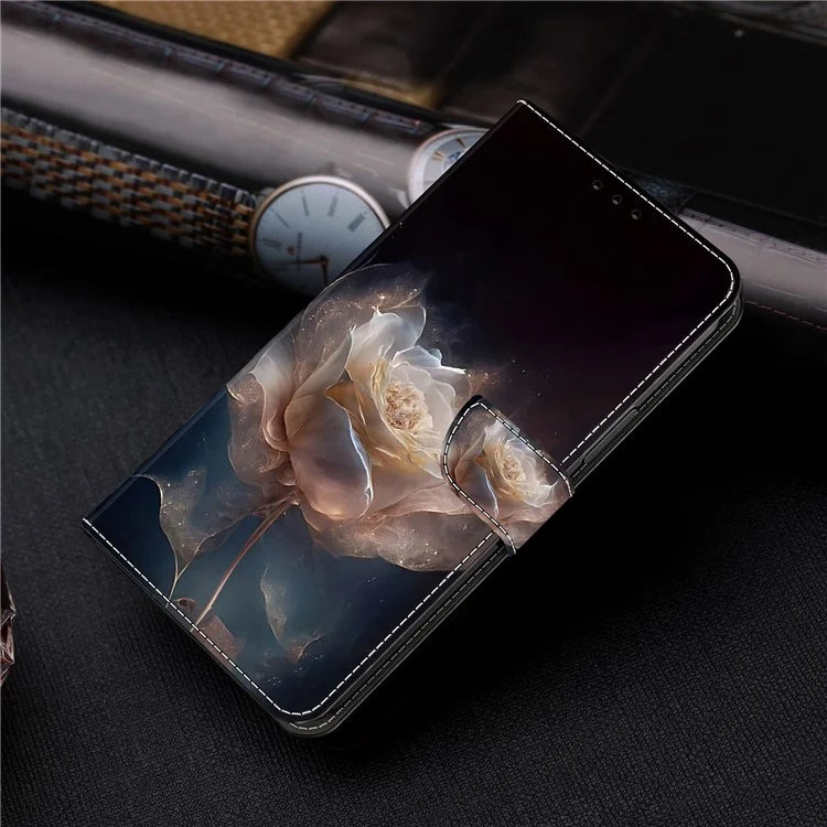 For Samsung Galaxy A05s 4G Magnetic Phone Case Pattern Printed PU Leather Wallet Cover