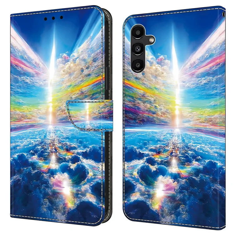 For Samsung Galaxy A05s 4G Magnetic Phone Case Pattern Printed PU Leather Wallet Cover