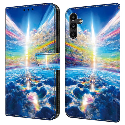 For Samsung Galaxy A05s 4G Magnetic Phone Case Pattern Printed PU Leather Wallet Cover