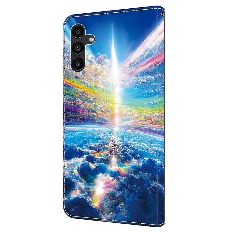 For Samsung Galaxy A05s 4G Magnetic Phone Case Pattern Printed PU Leather Wallet Cover