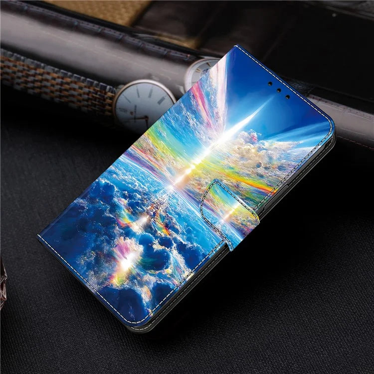 For Samsung Galaxy A05s 4G Magnetic Phone Case Pattern Printed PU Leather Wallet Cover