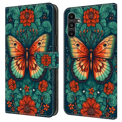 For Samsung Galaxy A05s 4G Magnetic Phone Case Pattern Printed PU Leather Wallet Cover