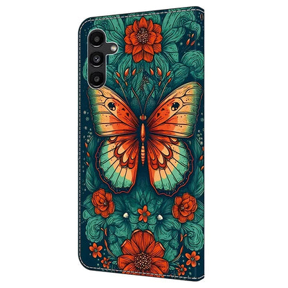 For Samsung Galaxy A05s 4G Magnetic Phone Case Pattern Printed PU Leather Wallet Cover