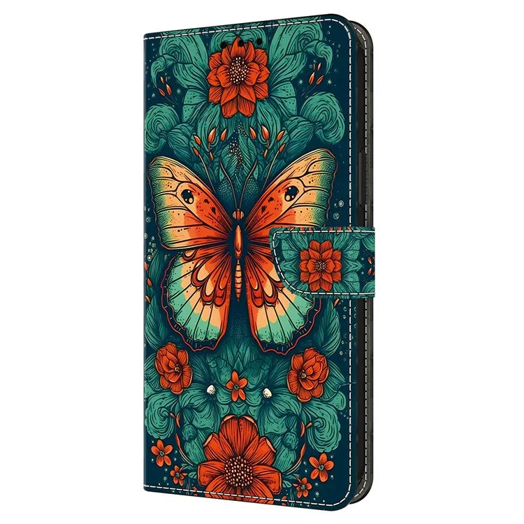 For Samsung Galaxy A05s 4G Magnetic Phone Case Pattern Printed PU Leather Wallet Cover