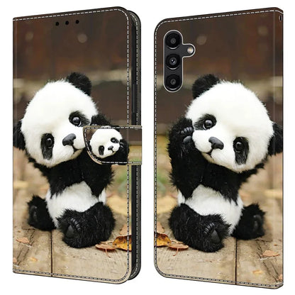 For Samsung Galaxy A05s 4G Magnetic Phone Case Pattern Printed PU Leather Wallet Cover
