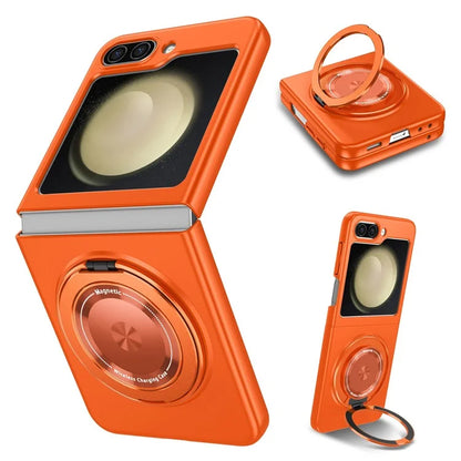 For Samsung Galaxy Z Flip5 5G Magnetic Case Invisible Kickstand PC+TPU Phone Cover