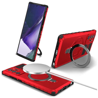 For Samsung Galaxy Note20 Ultra / Note20 Ultra 5G Case PC+TPU Kickstand Magnetic Phone Cover