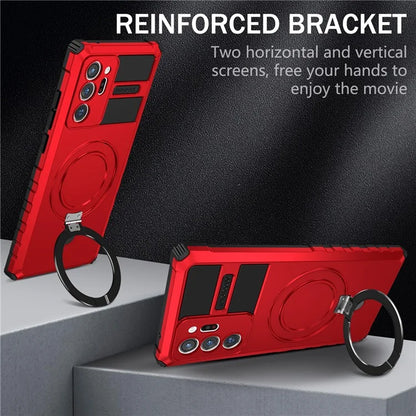 For Samsung Galaxy Note20 Ultra / Note20 Ultra 5G Case PC+TPU Kickstand Magnetic Phone Cover
