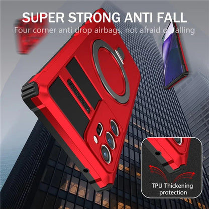 For Samsung Galaxy Note20 Ultra / Note20 Ultra 5G Case PC+TPU Kickstand Magnetic Phone Cover