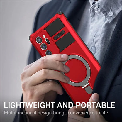 For Samsung Galaxy Note20 Ultra / Note20 Ultra 5G Case PC+TPU Kickstand Magnetic Phone Cover
