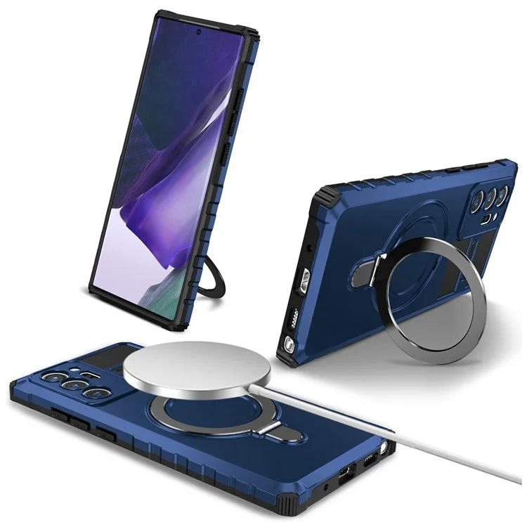 For Samsung Galaxy Note20 Ultra / Note20 Ultra 5G Case PC+TPU Kickstand Magnetic Phone Cover