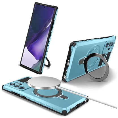 For Samsung Galaxy Note20 Ultra / Note20 Ultra 5G Case PC+TPU Kickstand Magnetic Phone Cover