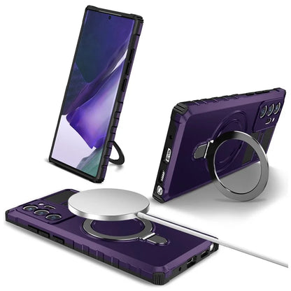 For Samsung Galaxy Note20 Ultra / Note20 Ultra 5G Case PC+TPU Kickstand Magnetic Phone Cover