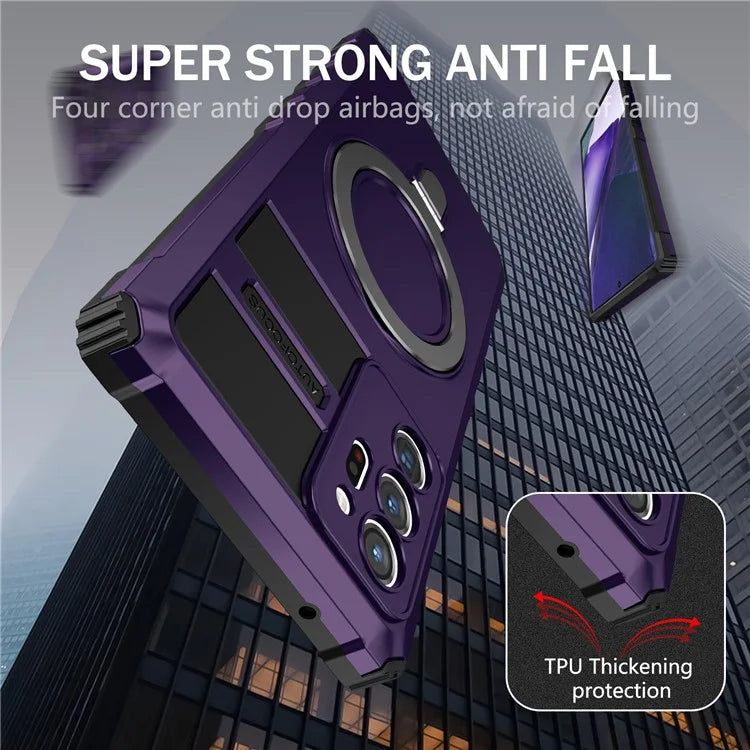 For Samsung Galaxy Note20 Ultra / Note20 Ultra 5G Case PC+TPU Kickstand Magnetic Phone Cover