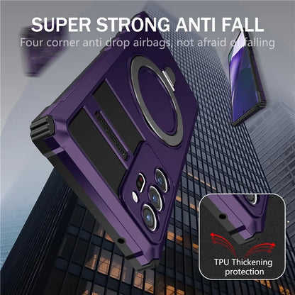 For Samsung Galaxy Note20 Ultra / Note20 Ultra 5G Case PC+TPU Kickstand Magnetic Phone Cover