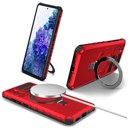 For Samsung Galaxy S20 FE 5G / S20 FE / S20 FE 2022 / S20 Lite Case PC+TPU Magnetic Kickstand Phone Cover