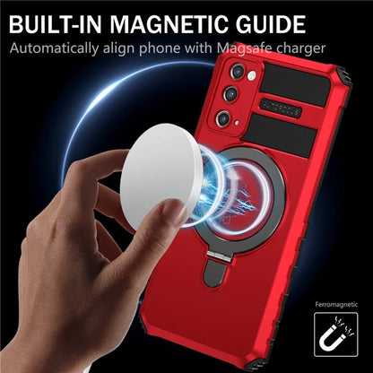 For Samsung Galaxy S20 FE 5G / S20 FE / S20 FE 2022 / S20 Lite Case PC+TPU Magnetic Kickstand Phone Cover