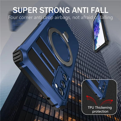 For Samsung Galaxy S20 FE 5G / S20 FE / S20 FE 2022 / S20 Lite Case PC+TPU Magnetic Kickstand Phone Cover