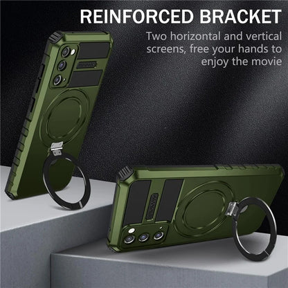 For Samsung Galaxy S20 FE 5G / S20 FE / S20 FE 2022 / S20 Lite Case PC+TPU Magnetic Kickstand Phone Cover