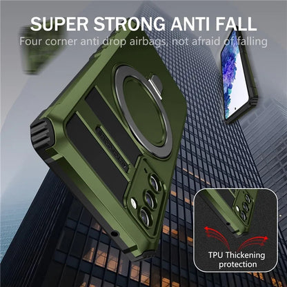 For Samsung Galaxy S20 FE 5G / S20 FE / S20 FE 2022 / S20 Lite Case PC+TPU Magnetic Kickstand Phone Cover