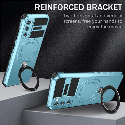 For Samsung Galaxy S20 FE 5G / S20 FE / S20 FE 2022 / S20 Lite Case PC+TPU Magnetic Kickstand Phone Cover