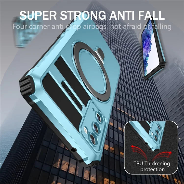 For Samsung Galaxy S20 FE 5G / S20 FE / S20 FE 2022 / S20 Lite Case PC+TPU Magnetic Kickstand Phone Cover