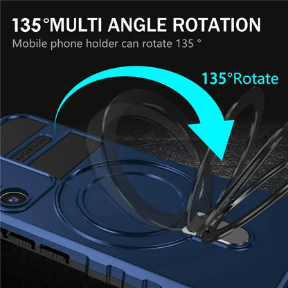 For Samsung Galaxy S22 5G Compatible with MagSafe PC+TPU Phone Case Magnetic Finger Grip Kickstand Cover