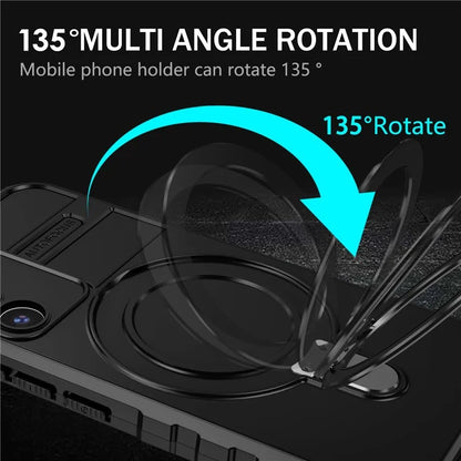 For Samsung Galaxy S22+ 5G Kickstand Cover PC+TPU Phone Case Compatible with MagSafe