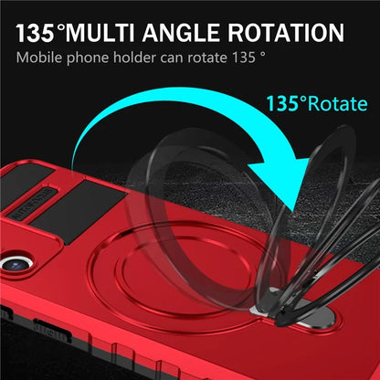 For Samsung Galaxy S21+ 5G Shockproof Case Kickstand PC+TPU Phone Cover Compatible with MagSafe