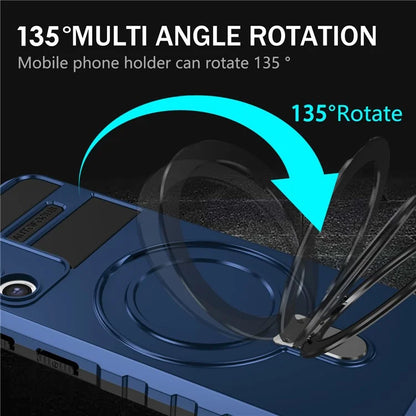 For Samsung Galaxy S21+ 5G Shockproof Case Kickstand PC+TPU Phone Cover Compatible with MagSafe