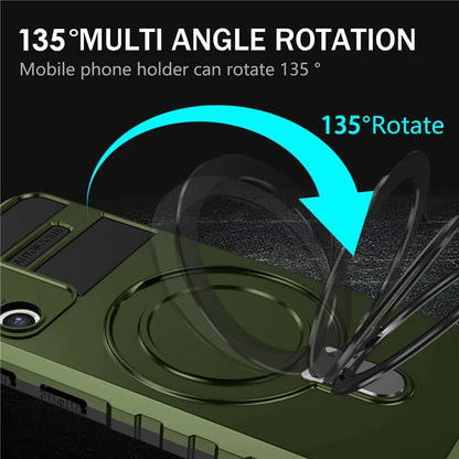 For Samsung Galaxy S21+ 5G Shockproof Case Kickstand PC+TPU Phone Cover Compatible with MagSafe