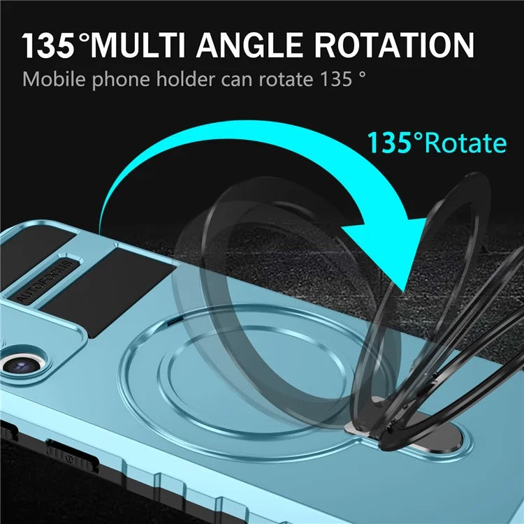 For Samsung Galaxy S21+ 5G Shockproof Case Kickstand PC+TPU Phone Cover Compatible with MagSafe