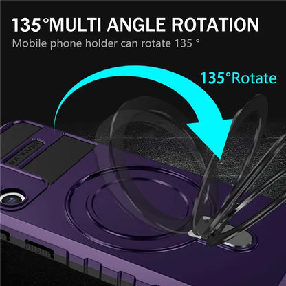 For Samsung Galaxy S21+ 5G Shockproof Case Kickstand PC+TPU Phone Cover Compatible with MagSafe