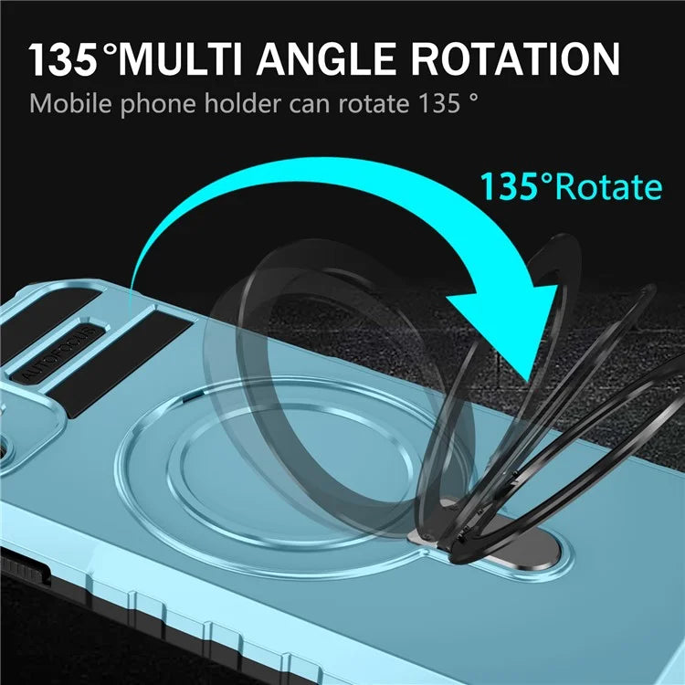 For iPhone 11 Case Kickstand PC+TPU Phone Cover Compatible with MagSafe