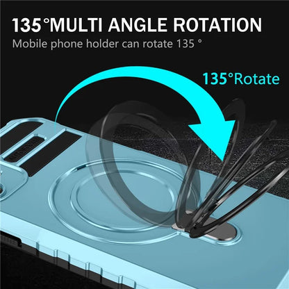 For iPhone 11 Case Kickstand PC+TPU Phone Cover Compatible with MagSafe