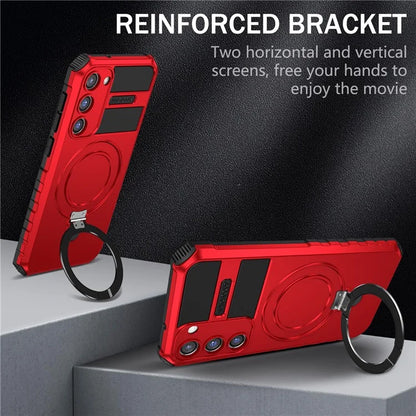 For Samsung Galaxy S23 Case Compatible with MagSafe Kickstand PC+TPU Phone Cover