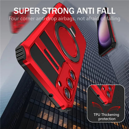 For Samsung Galaxy S23 Case Compatible with MagSafe Kickstand PC+TPU Phone Cover