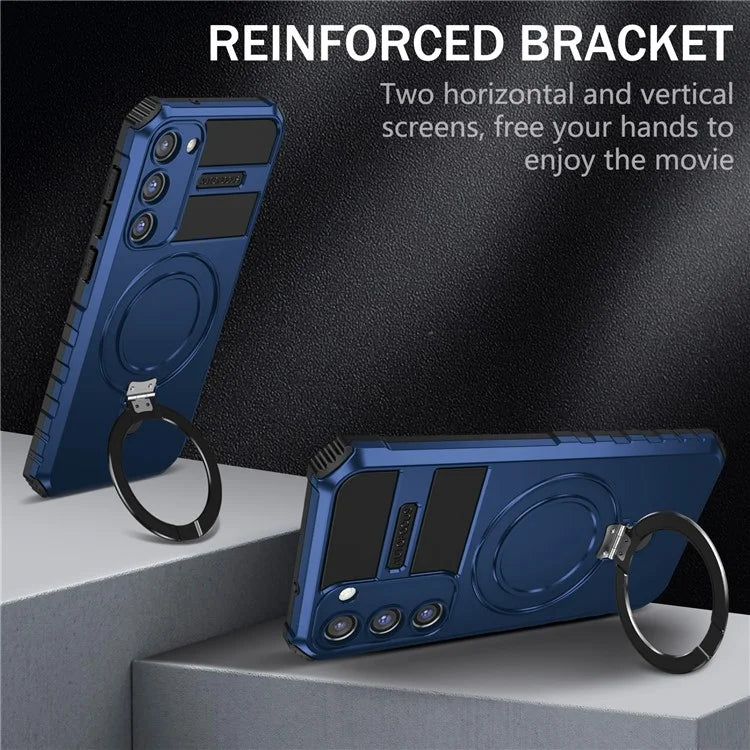 For Samsung Galaxy S23 Case Compatible with MagSafe Kickstand PC+TPU Phone Cover